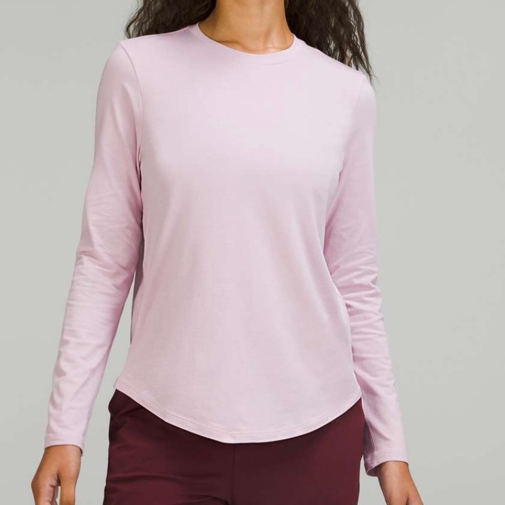 Lululemon light pink long sleeve tee shirt, size 6